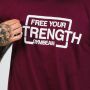 Majica Free Your Strength Maroon White - GymBeam