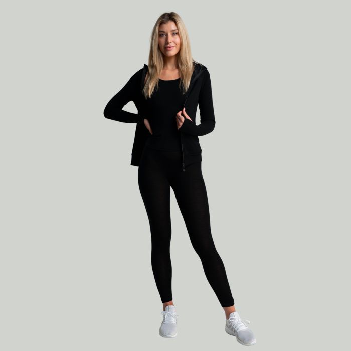 Women‘s MERINO I Zip Up Hoodie Black - STRIX