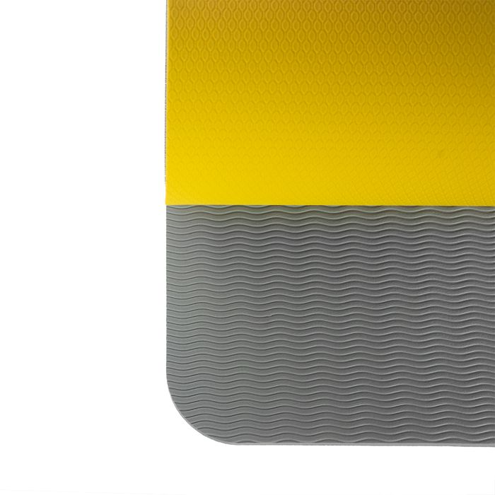 Podloga za vjezbanje Dual Yoga Mat Yellow/Grey – GymBeam