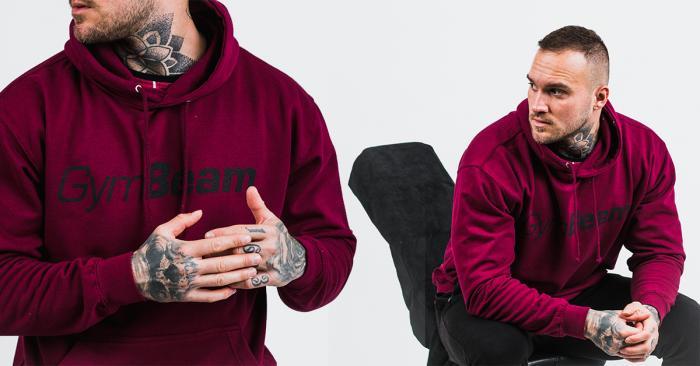 Dukserica PRO Hoodie Burgundy - GymBeam